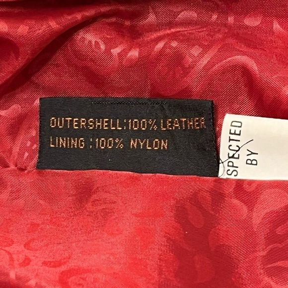 Vintage G-III Red Leather 80’s Single Button Rock Punk Coat Size Small - Picture 15 of 16